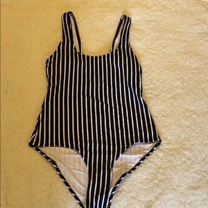 One piece striped swimsuit NWT